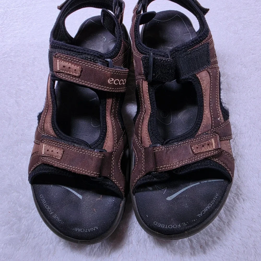 ECCO Yucatan Mens 46 Brown Hiking Sport Sandals Receptor Technology